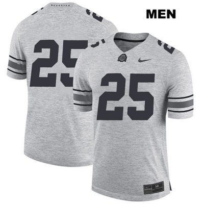 Men's NCAA Ohio State Buckeyes Mike Weber #25 College Stitched No Name Authentic Nike Gray Football Jersey AL20U75YI